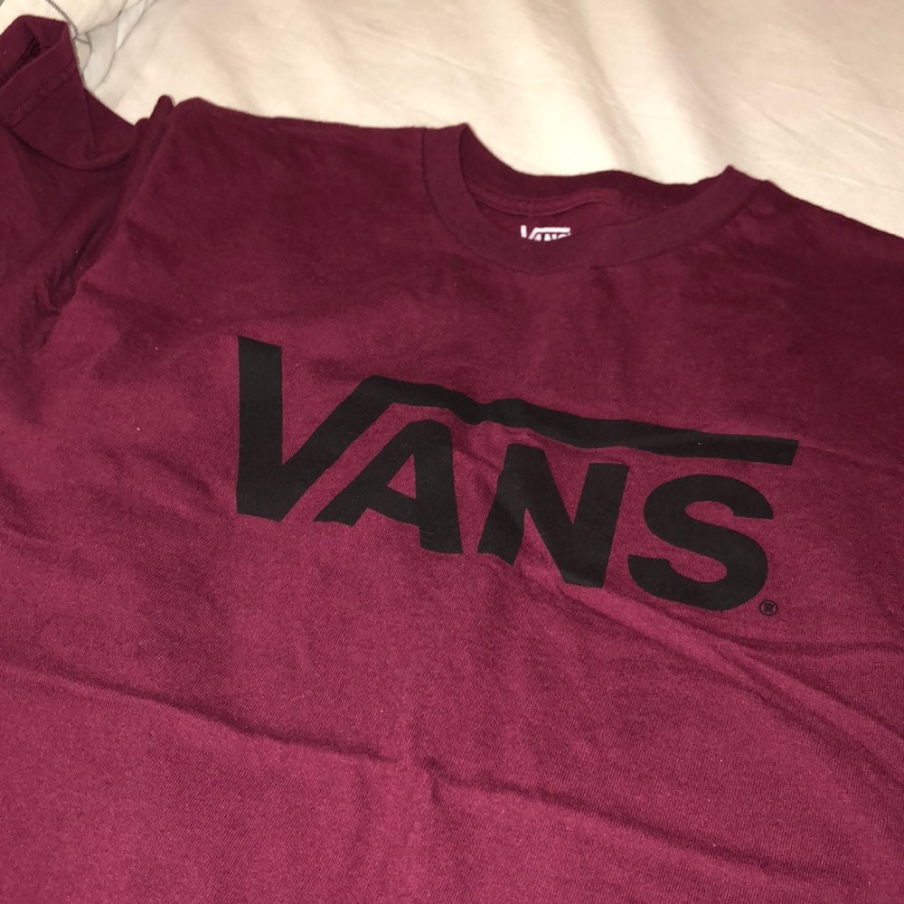 Burgundy Vans shirt